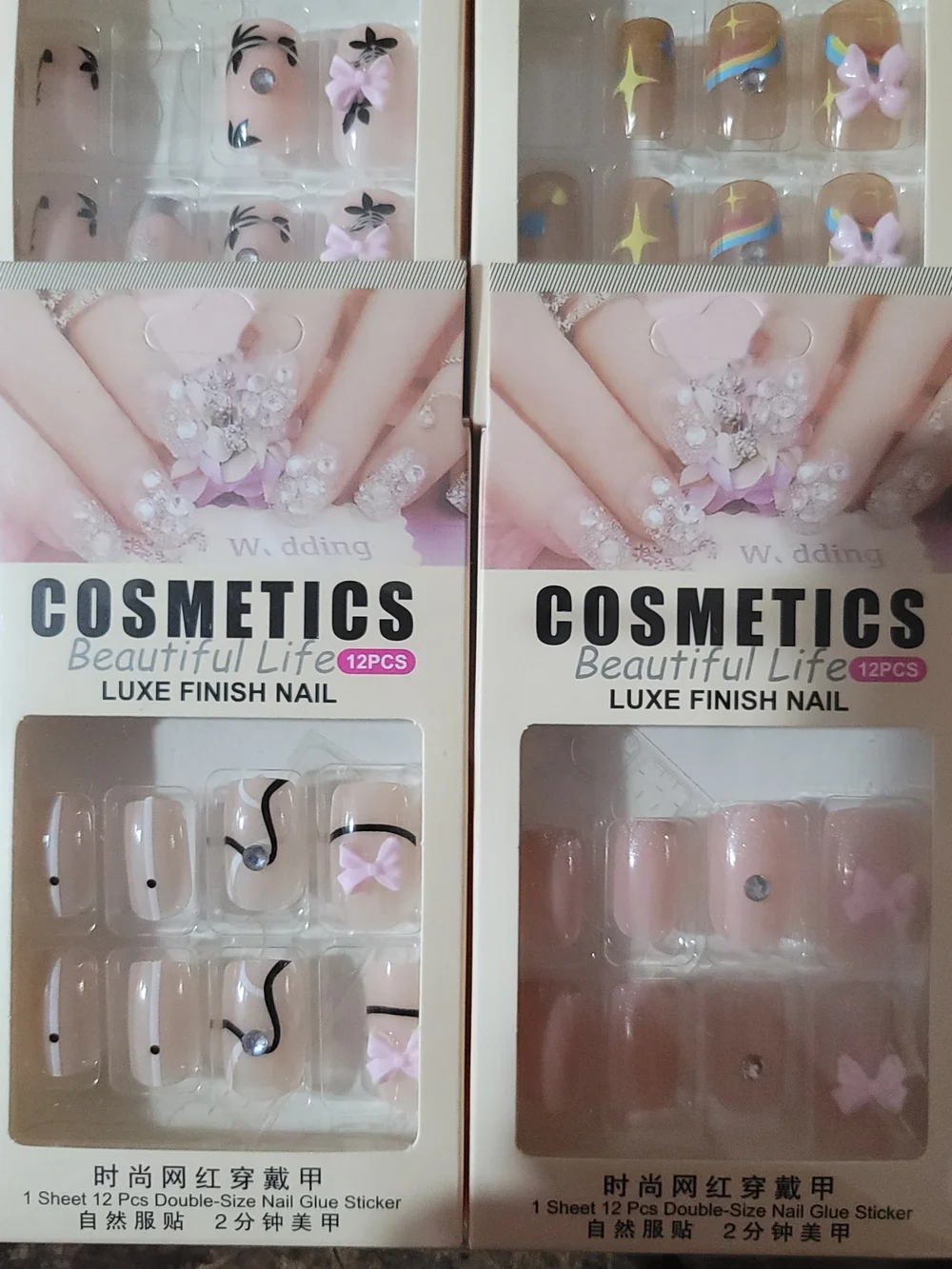 Cosmetics Beautiful Life Luxe Finish Press On Nail Sets - Pink Accents